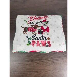 Believe in Santa‎ Paws Christmas Holiday Dog Dachshund French Bulldog Pillow